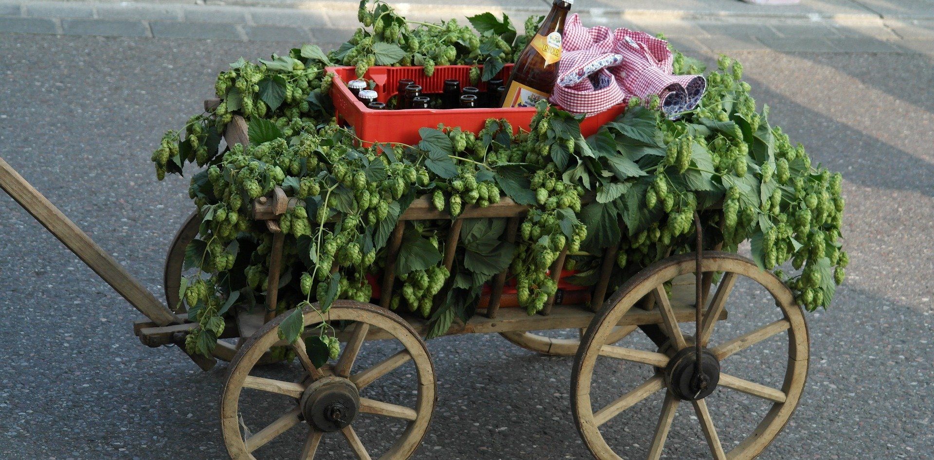 Symbolfoto Vatertag Bier Böllerwagen